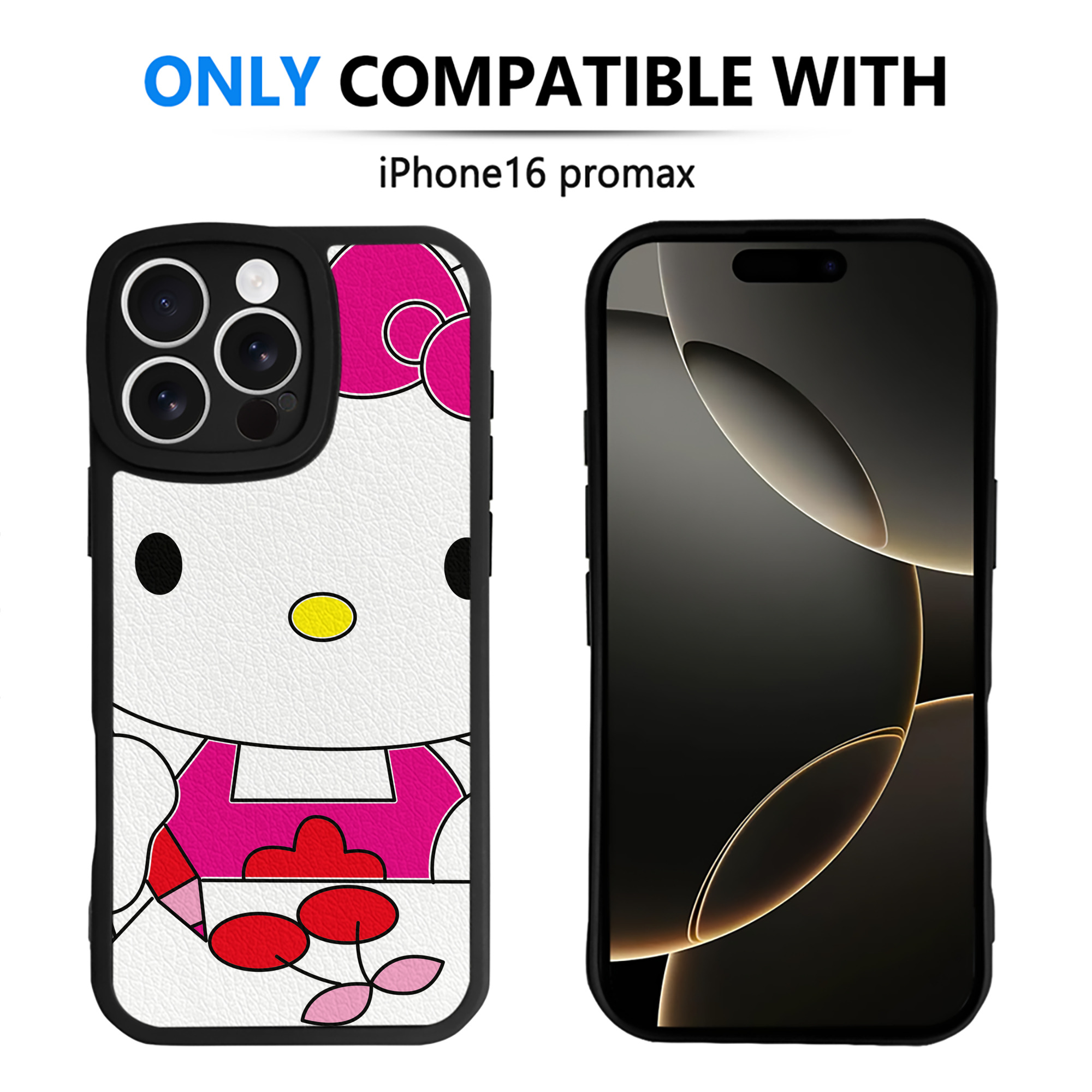 （画像用） Hello Kitty ハローキティ 【iPhone 16シリーズ対応】シリコンスマホケース（レザー調） 材質：シリコン